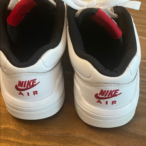 Nike Air Jordan White and Black Sneakers with Red Accents - Picture 4 of 6